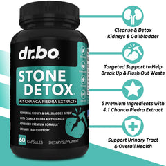 DR. BO cápsulas detox rinon y vesícula en envase práctico.