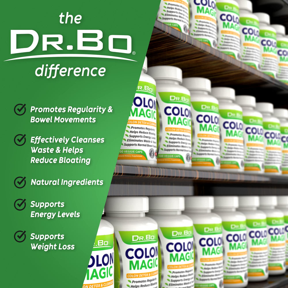DR. BO Colon Cleanse label detail reveals blend of herbs