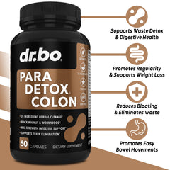 DR. BO Detox Intestinal Guard: tabletas en estuche para apoyo digestivo suave.