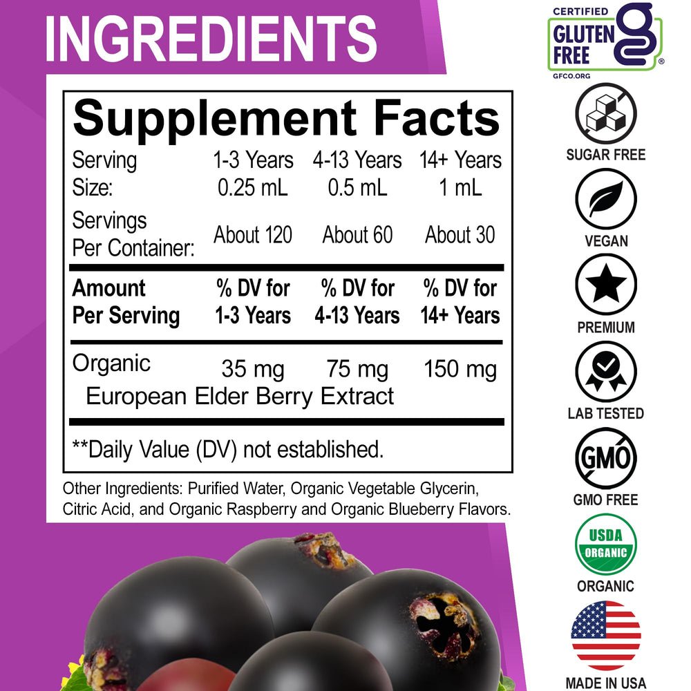 DR. BO Elderberry Drops adult-dosage visual for adults