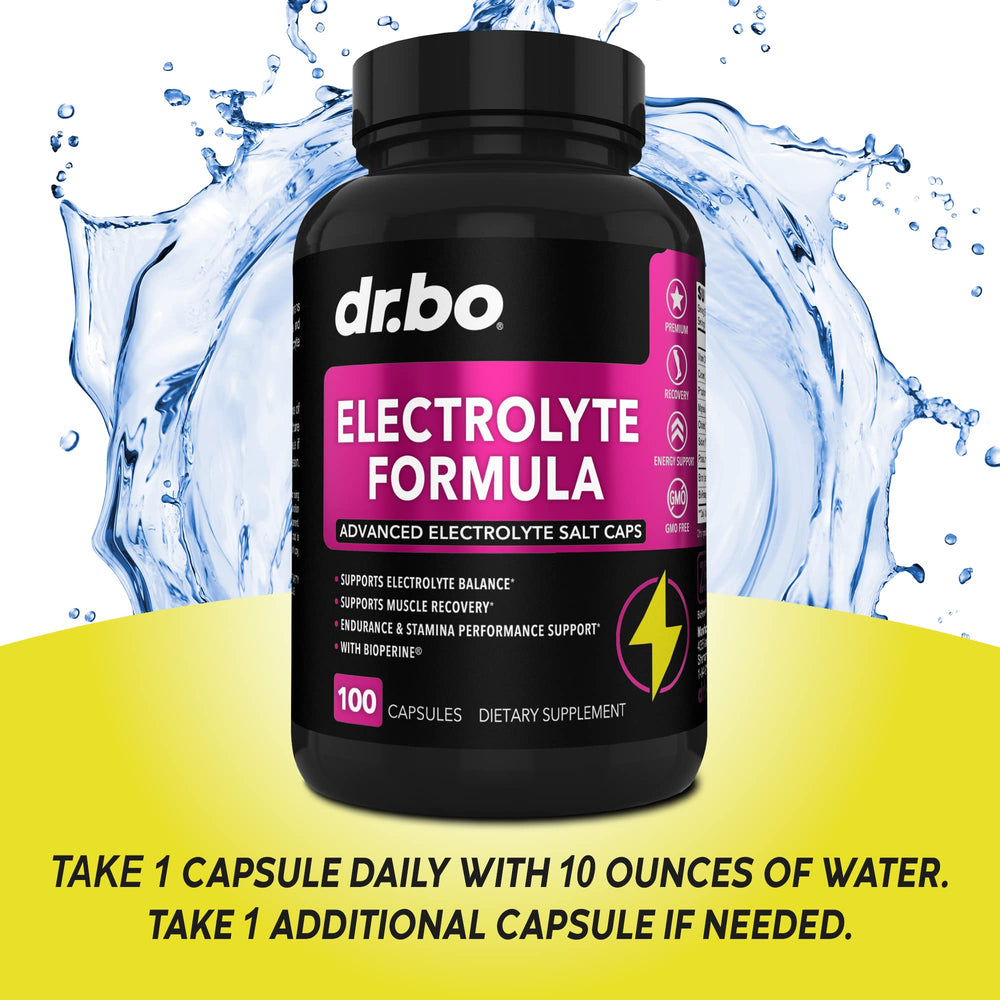 DR. BO electrolyte pills label details emphasize mineral blend