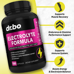 DR. BO electrolyte pills packaging front shown for easy daily use