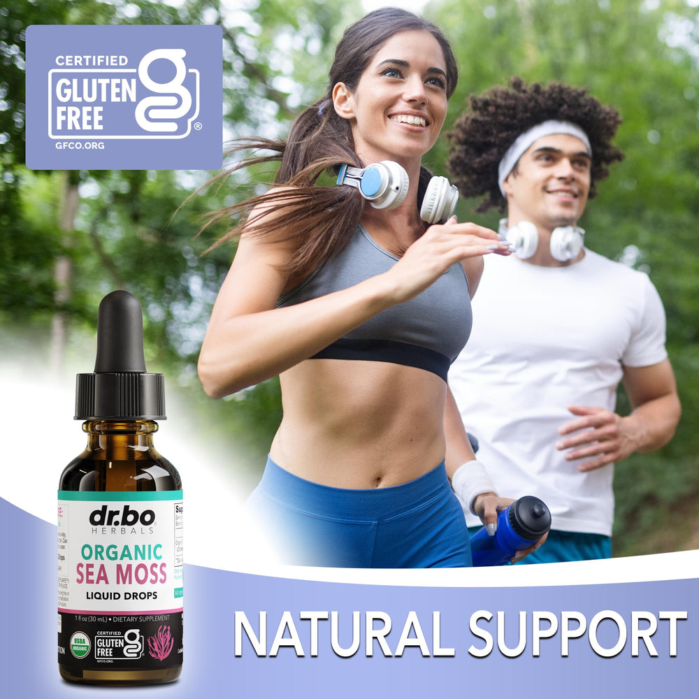 DR. BO Irish Sea Moss Drops smoothie addition for gentle daily nourishment