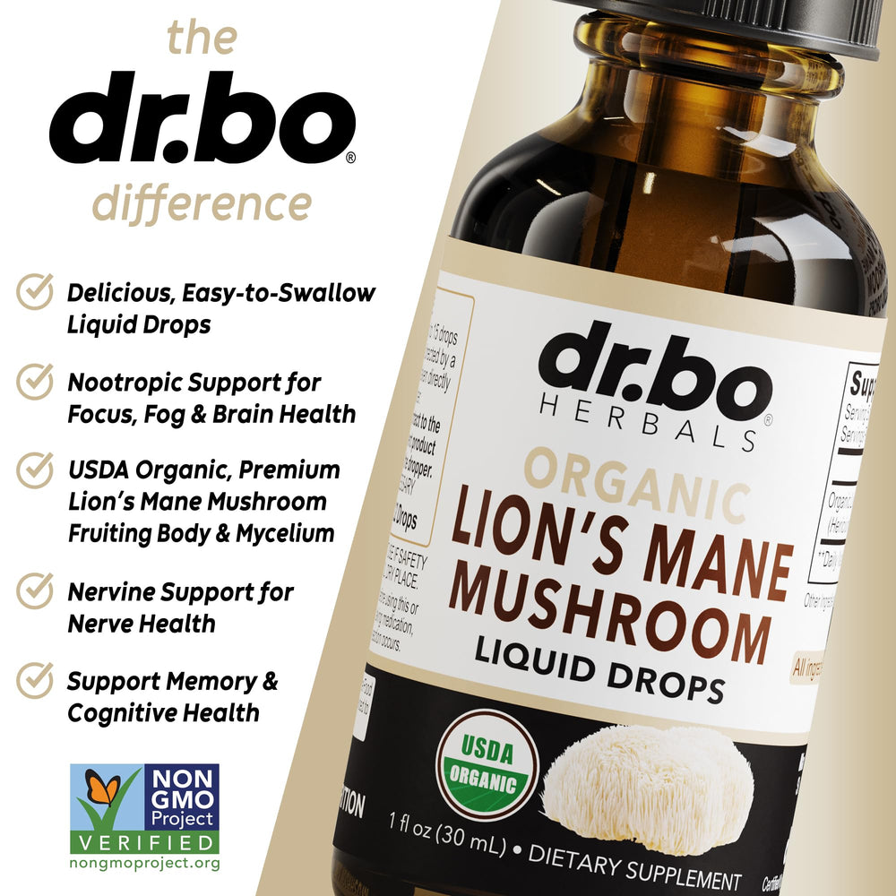 Product label close-up showing organic certification and clean, alcohol-free formula for adults.