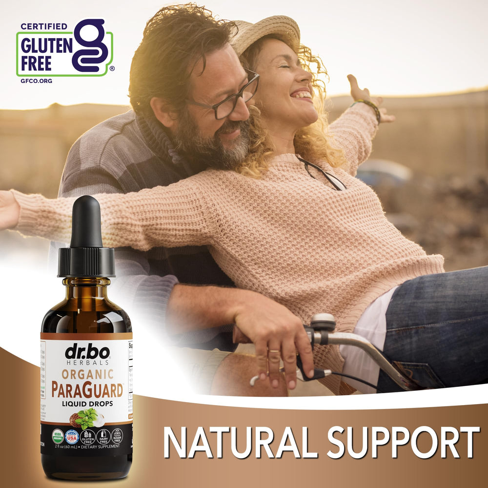 DR. BO ParaGuard organic oregano oil close-up signals natural botanical potency.