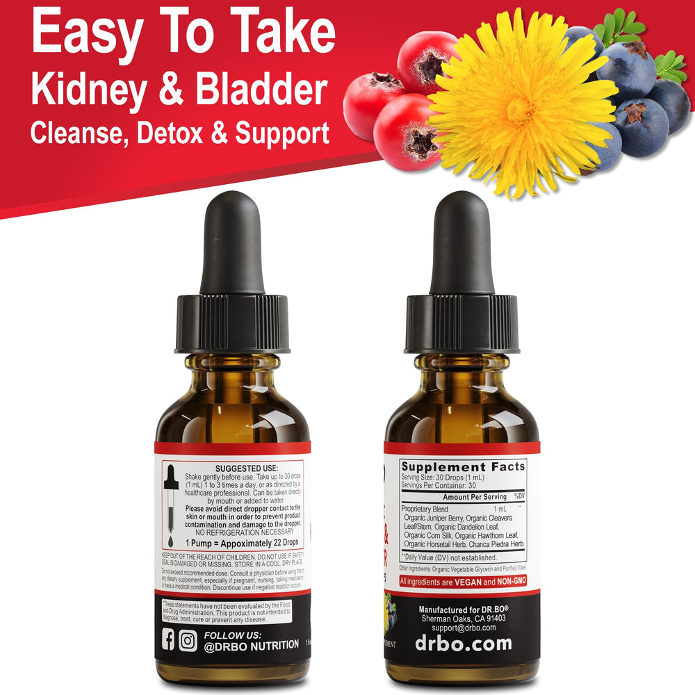 DR. BO urinary tract support drops ideal for everyday balance.