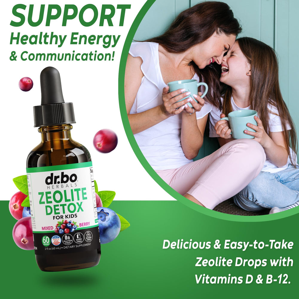DR. BO Zeolite Kids Drops dropper allows precise daily dosing