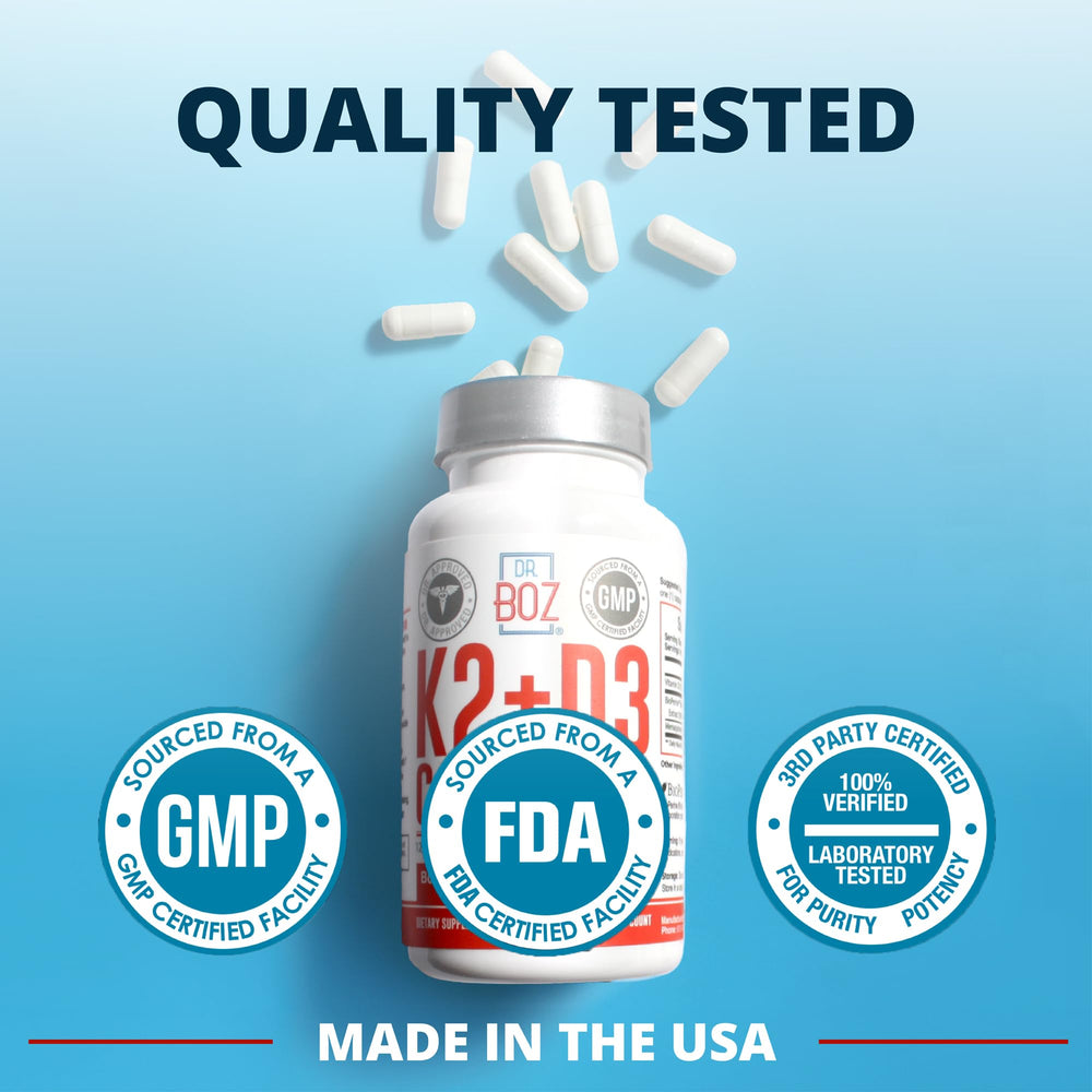 Dr. Boz USA lab seal implies quality testing and reliability