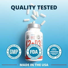 Dr. Boz USA lab seal implies quality testing and reliability