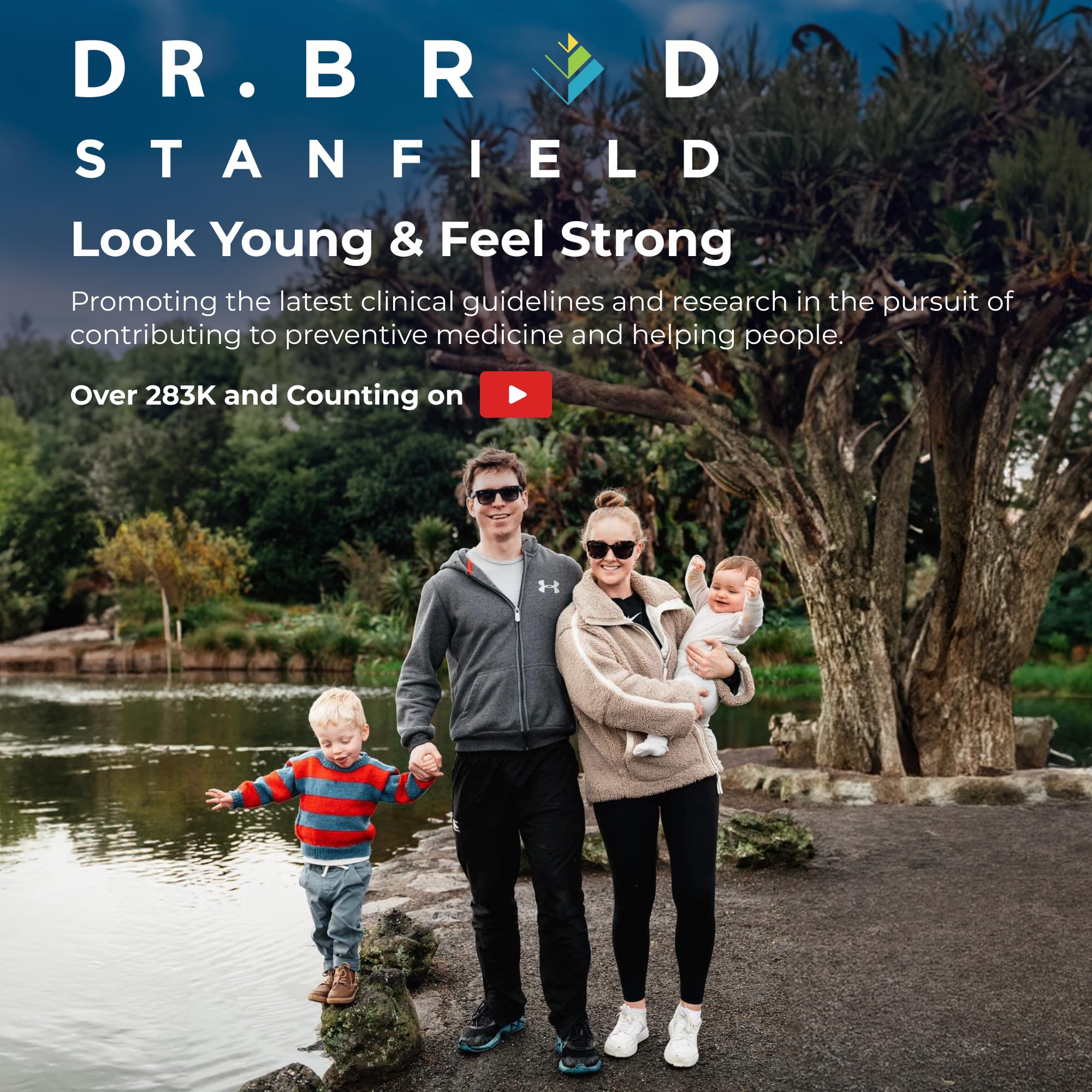 Dr Brad Stanfield formula uses blue spirulina for clean plant-based color