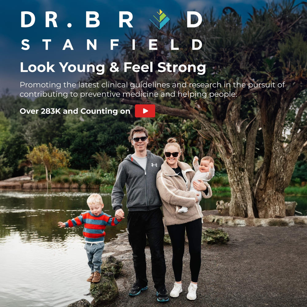 Dr Brad Stanfield formula uses blue spirulina for clean plant-based color