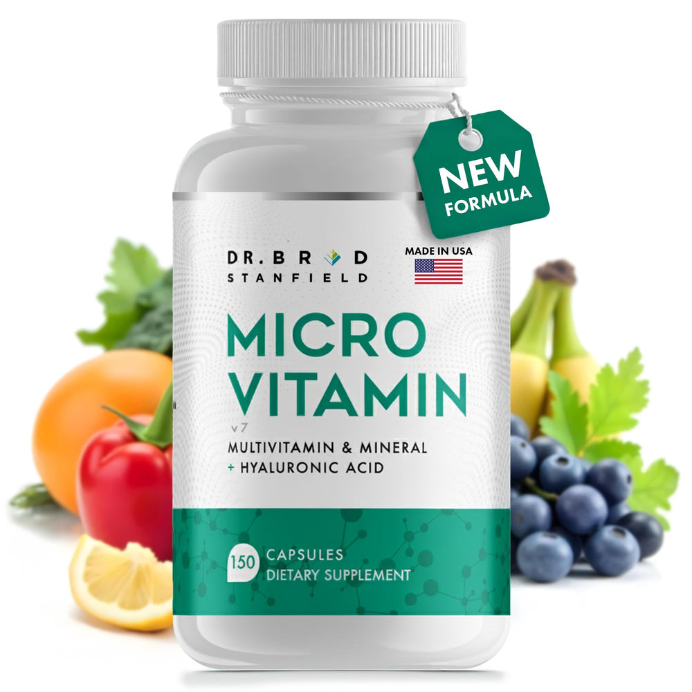 Dr Brad Stanfield Daily Multivitamin bottle with closed cap for daily wellness and focus.