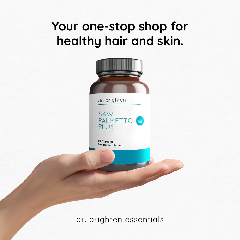 Dr. Brighten Saw Palmetto Plus shown as part of daily wellness.