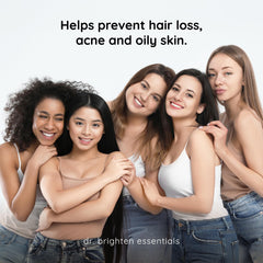 Dr. Brighten Saw Palmetto Plus capsules symbolize balanced hormones.