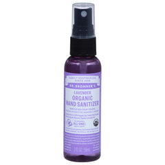 Dr. Bronner's Lavender Hand Sanitizer bottle; portable scent and quick cleansing on the go