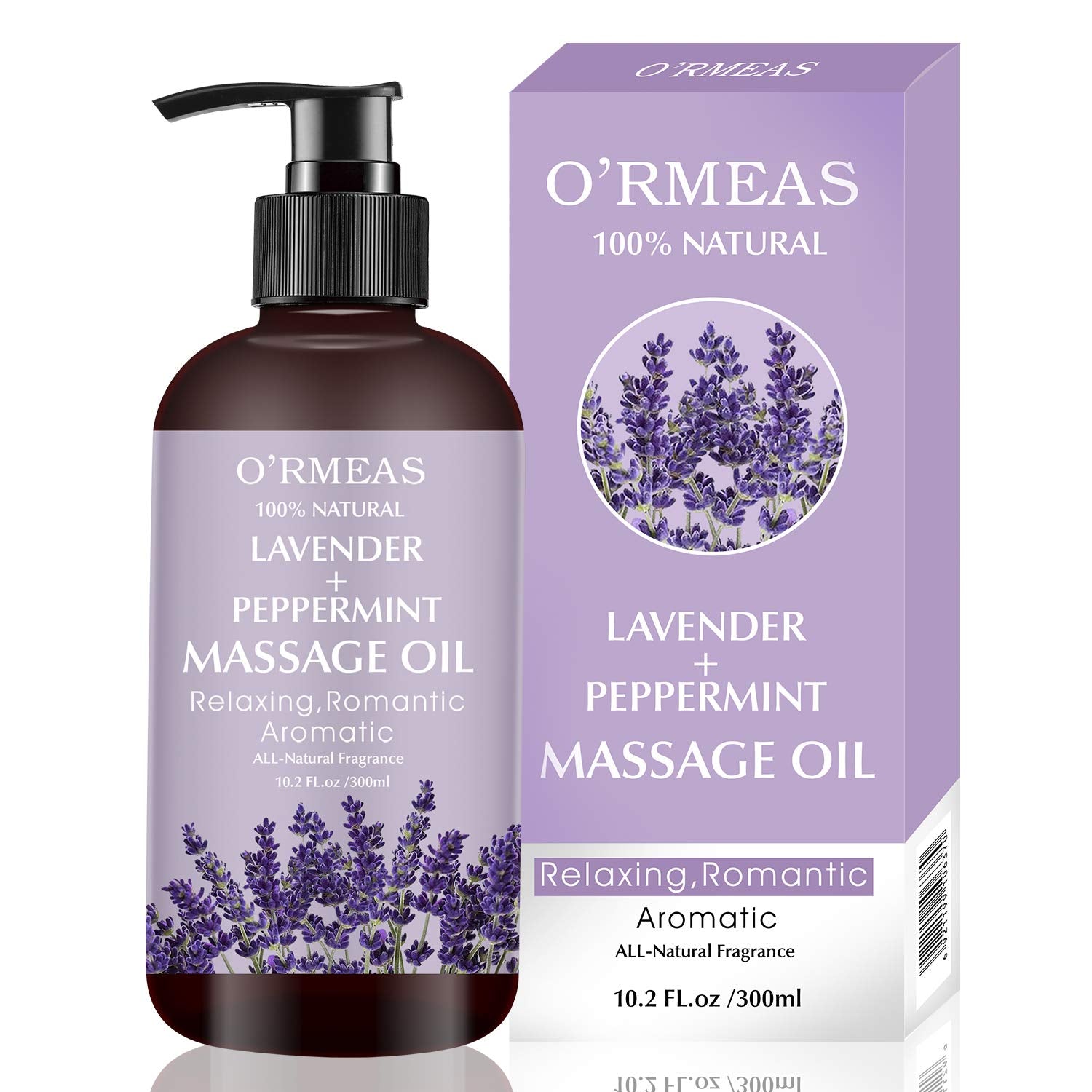 DR.DAVEY lavender peppermint massage oil bottle showcases soothing aroma for relaxation.