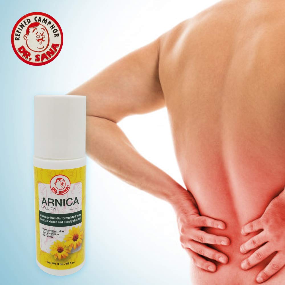 Dr Sana Arnica Roll-On uses eucalyptus oil for soothing, non-sticky hydration