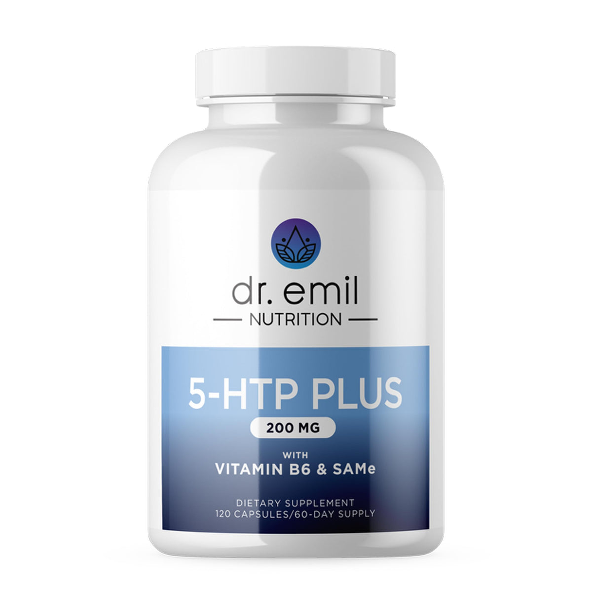 DR. EMIL NUTRITION 200mg 5-HTP Plus bottle suggests mood support potential