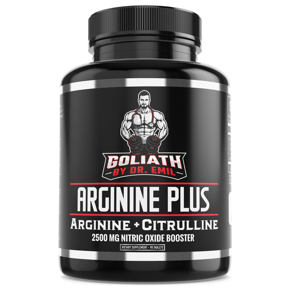 DR. EMIL NUTRITION ARGININE Plus packaging shows convenient tablet form for NO support