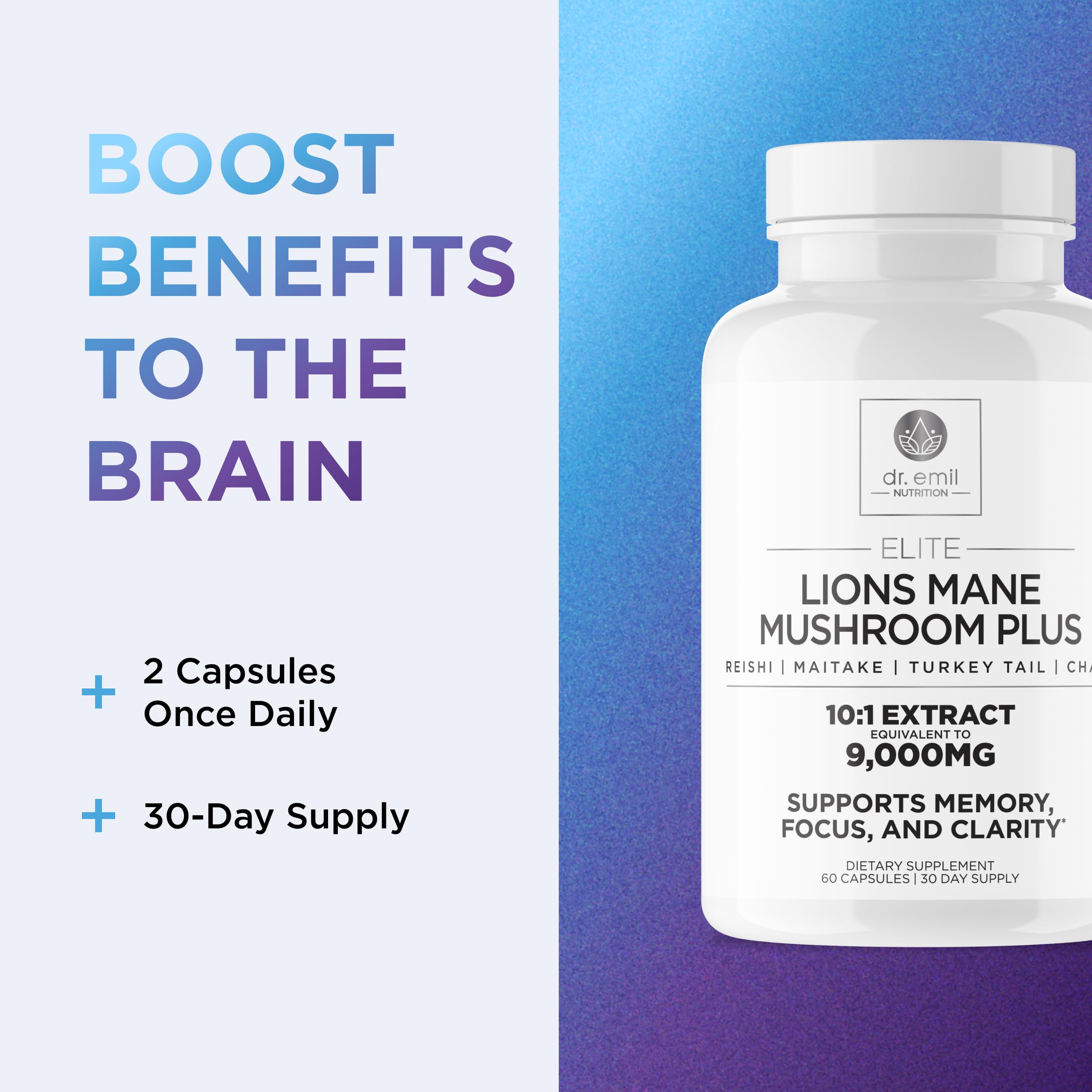 DR. EMIL NUTRITION immune-supporting mushroom blend closeup