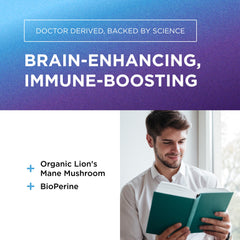 Lions Mane bottle pour scene from DR. EMIL NUTRITION for daily use