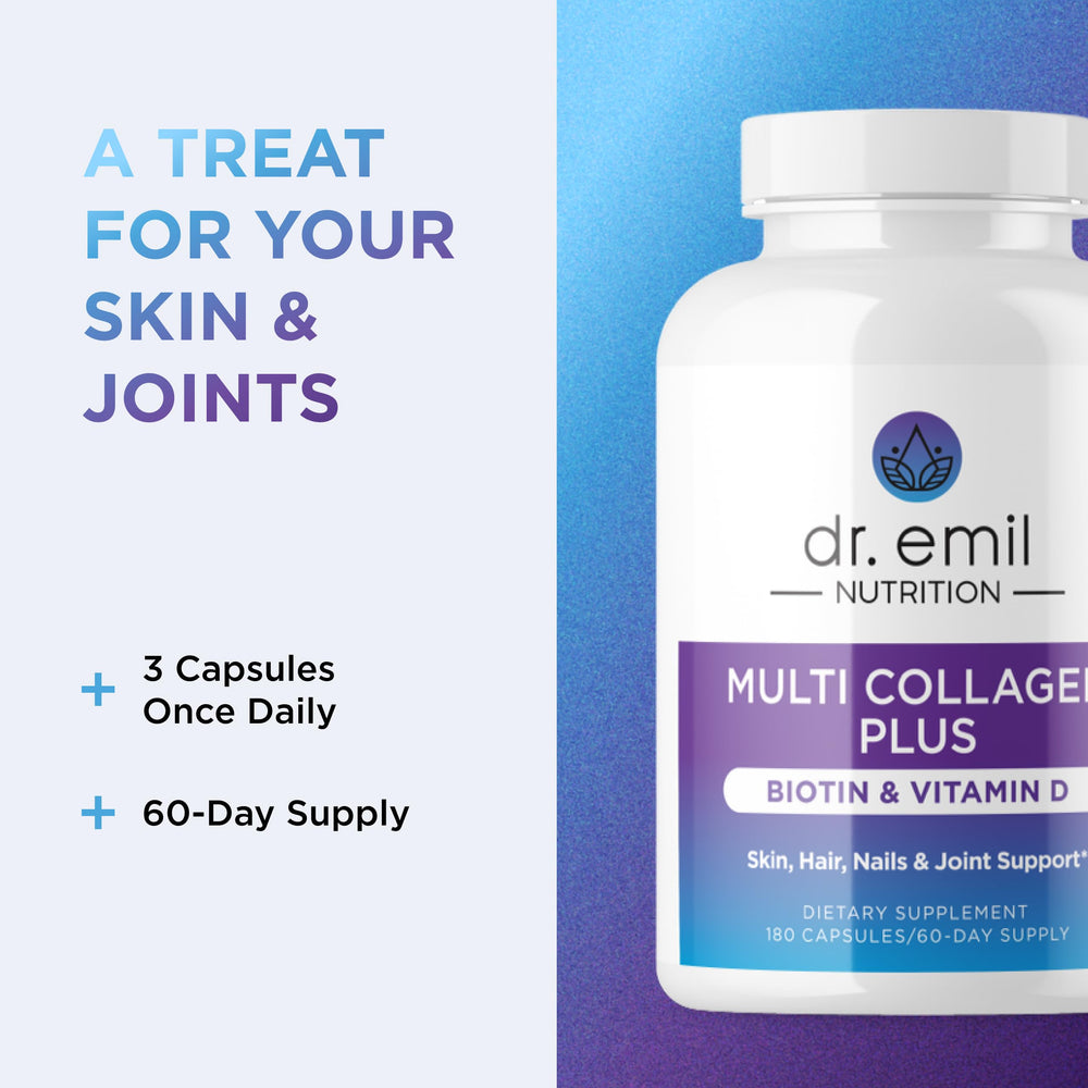 DR. EMIL NUTRITION glass with water shows easy daily integration for hair health.