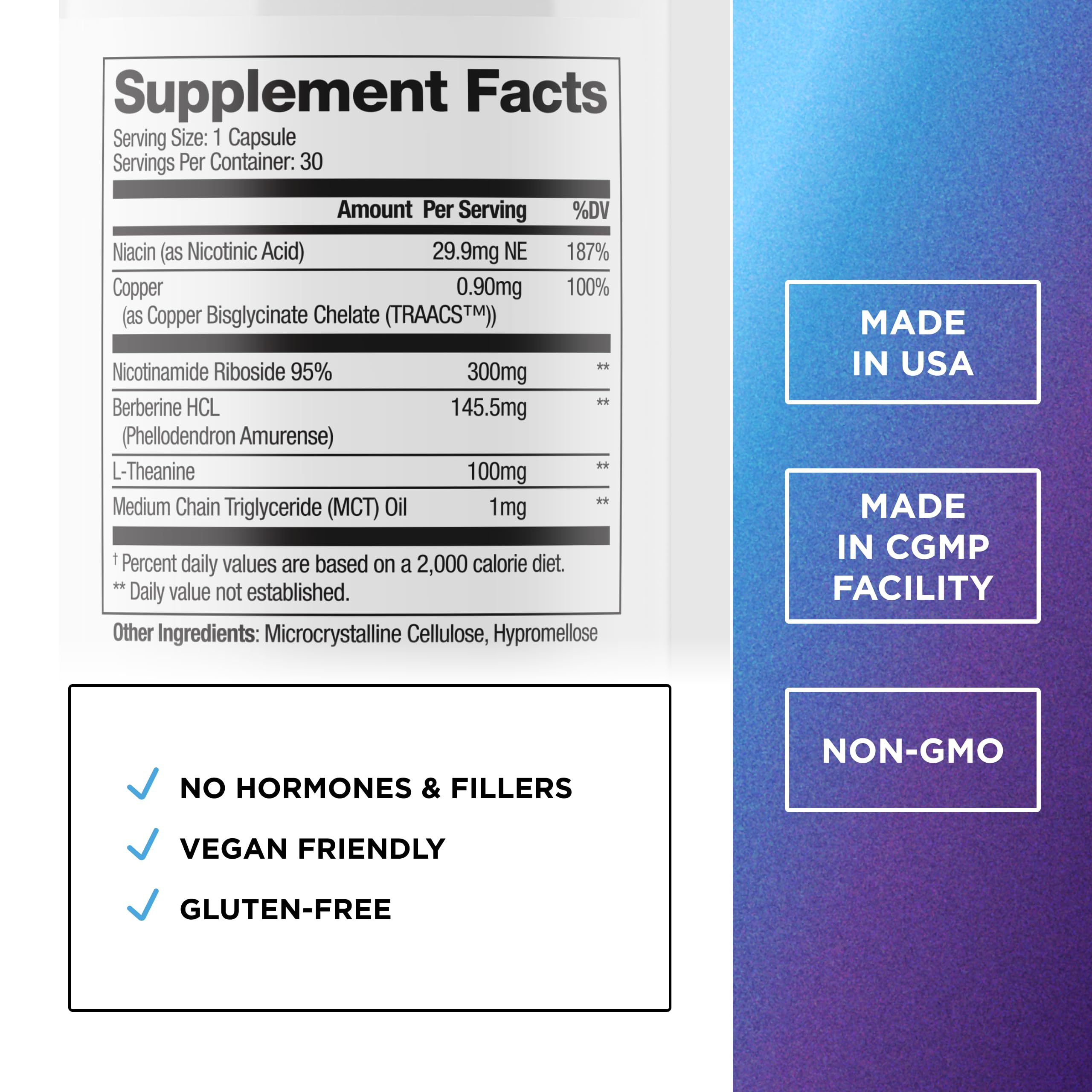 DR. EMIL NUTRITION NAD+ Boost capsules highlight easy daily intake and NAD+ precursor benefits.