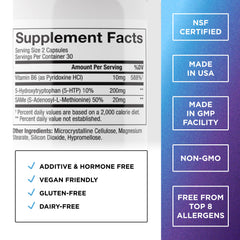 DR. EMIL NUTRITION SAM-e capsules highlighting stress support potential.