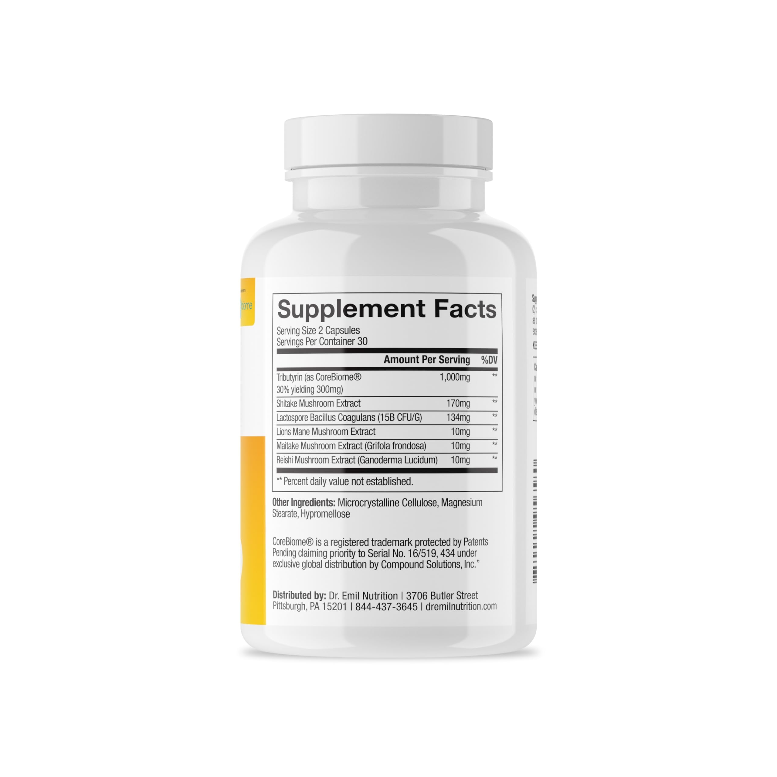 Dr. Emil Nutrition Total Gut Complex travel-friendly bottle for gut care