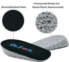Dr Foot heel cushion insert with honeycomb design for shock absorption