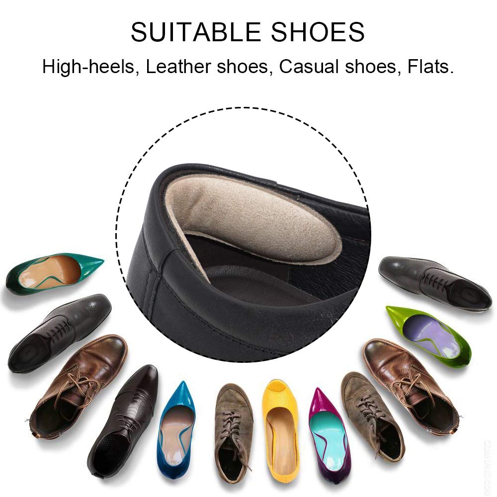 Dr Foot Heel Grips easy to apply and stay in place without crowding.