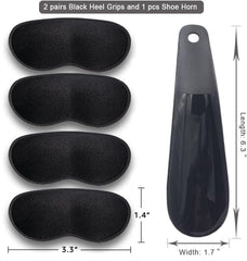 Dr Foot heel grips top with micro suede finish for anti-slip comfort.