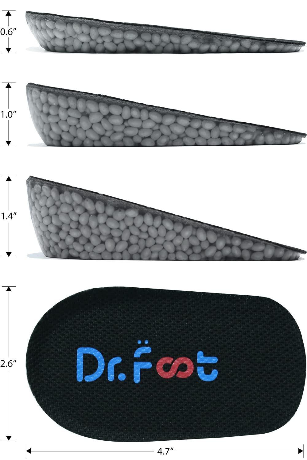 Dr Foot invisible height boost for a natural look under shoes