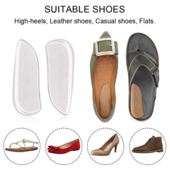 Dr Foot orthopedic heel wedge brown gel insole offers comfortable daily wear.