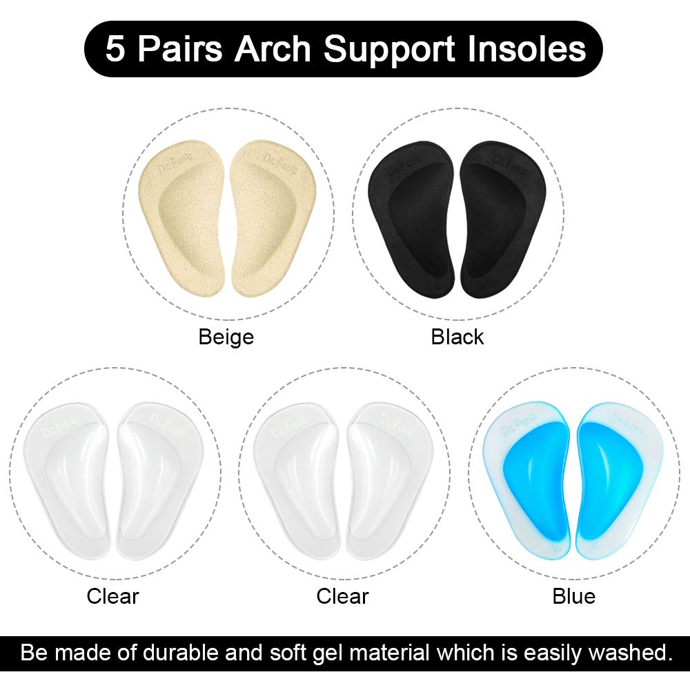 Dr Foot self-adhesive arch cushions stay secure during walking.
