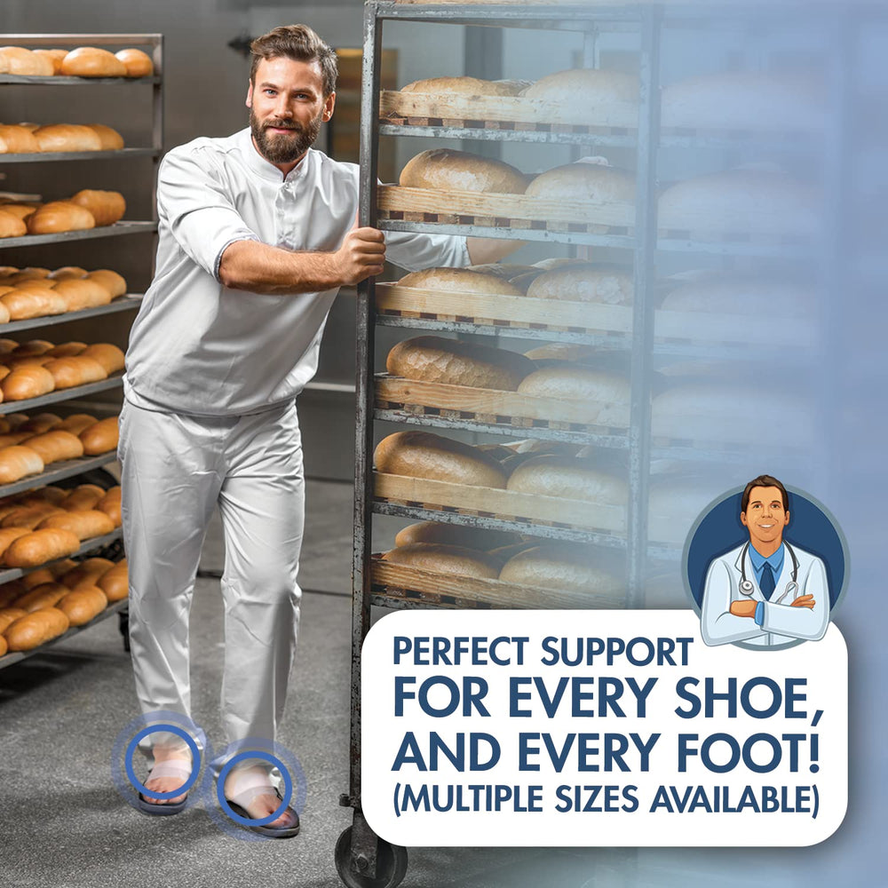 Dr. Frederick's Original adjustable-fit arch-support sleeves adapt to feet and activities.