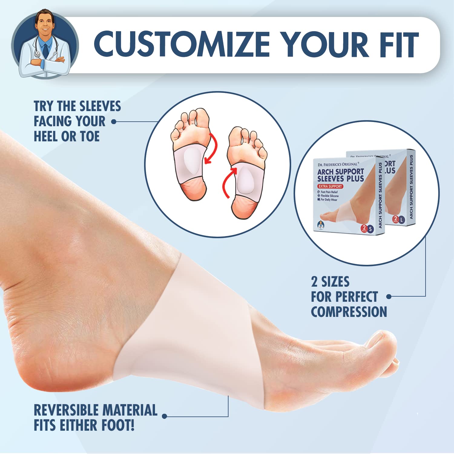 Dr. Frederick's Original durable-washable arch-supports stay reliable through repeated wear.