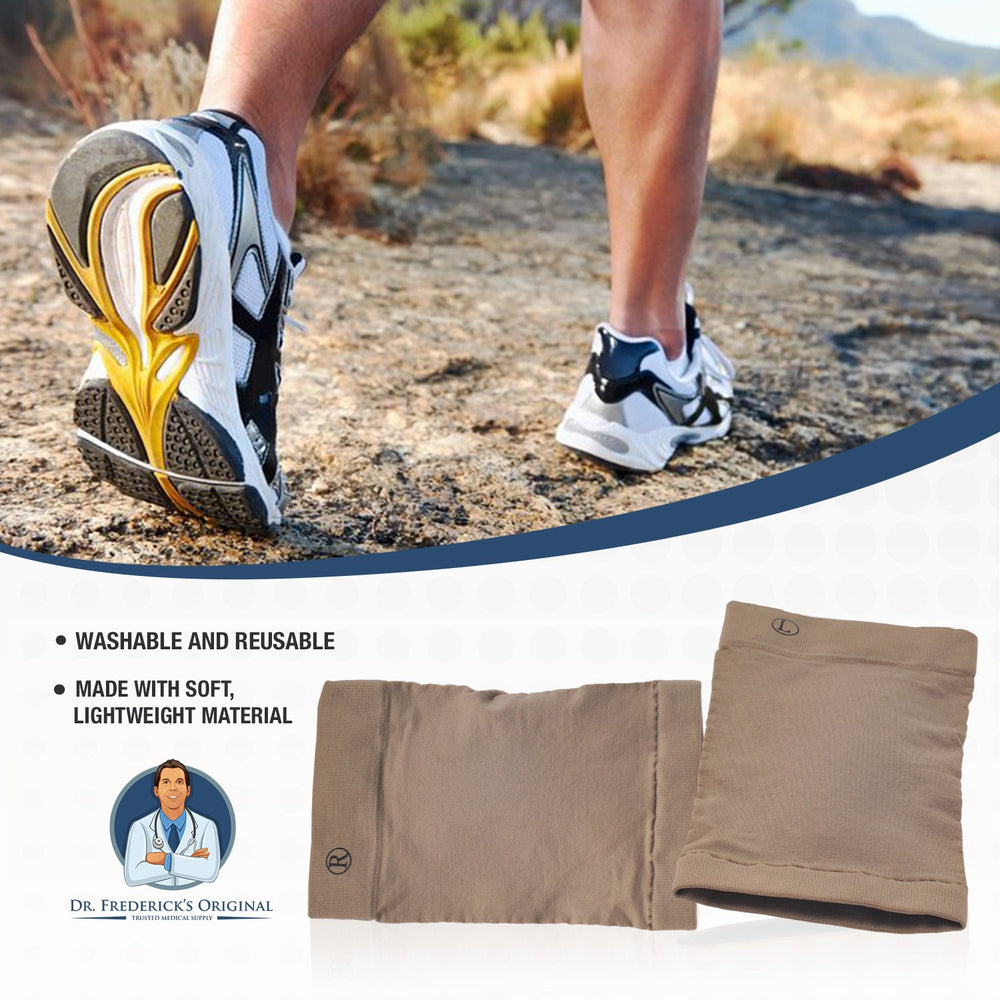 Dr. Frederick's Original easy-on foot sleeves shown for daily walks.
