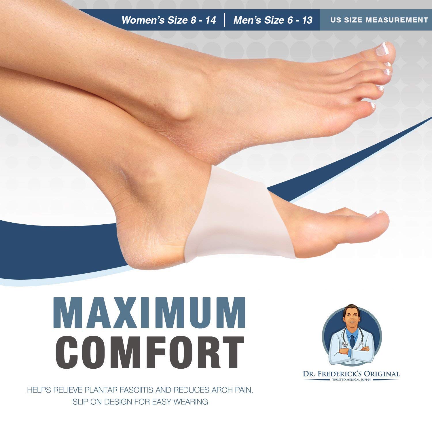 Dr. Frederick's Original 2 pack gel sleeves offer convenient care and value.