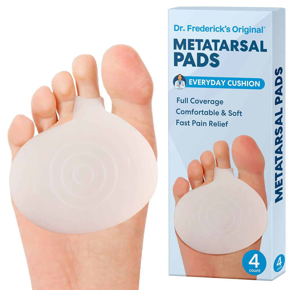 Dr. Frederick's Original metatarsal pads provide ball-of-foot cushion for quick comfort.