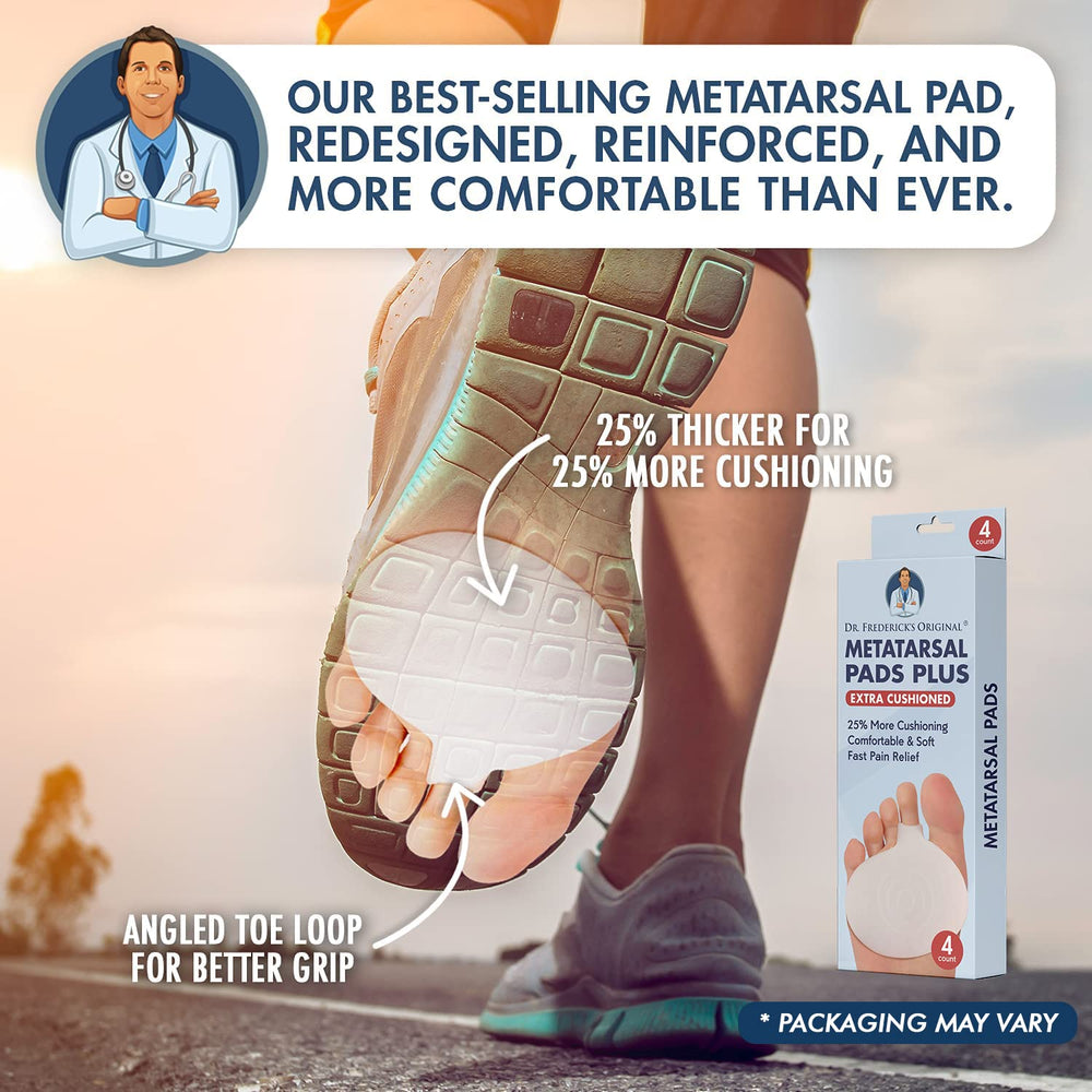 Close-up of soft gel forefoot cushion for targeted relief.