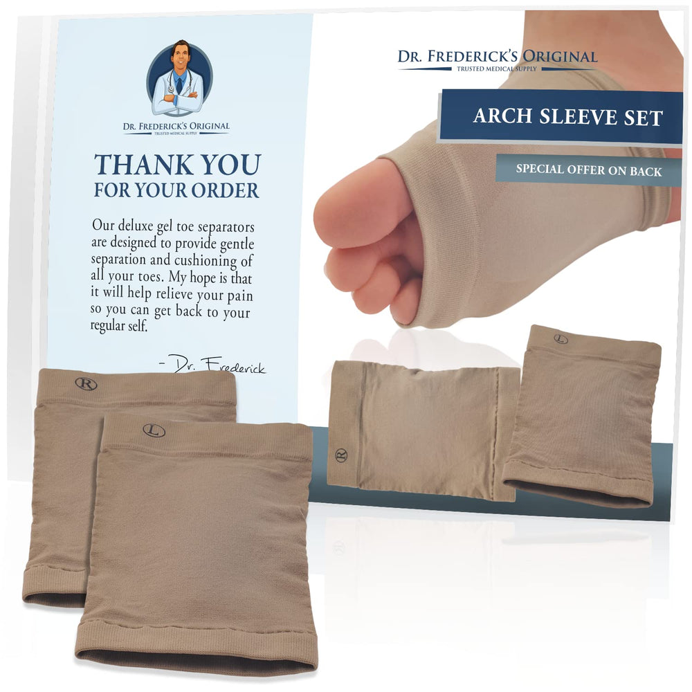 Dr. Frederick's Original soft gel arch cushions demonstrate targeted support.