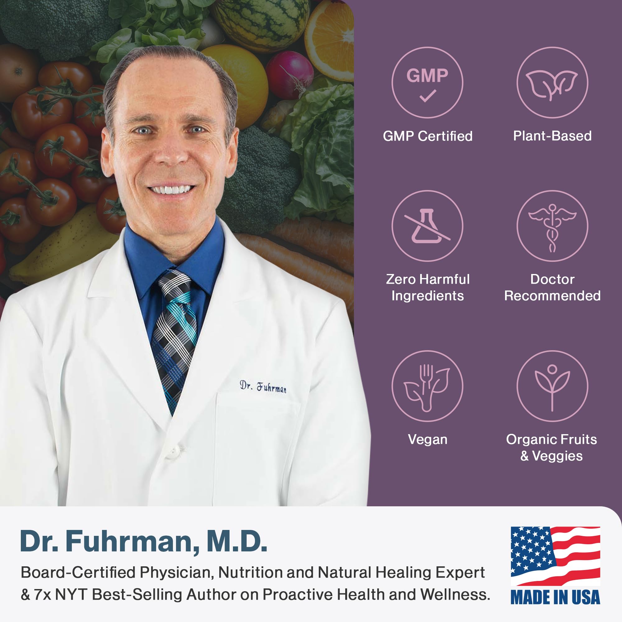 Dr. Fuhrman women's multivitamin with D3 for daily immune support bottle