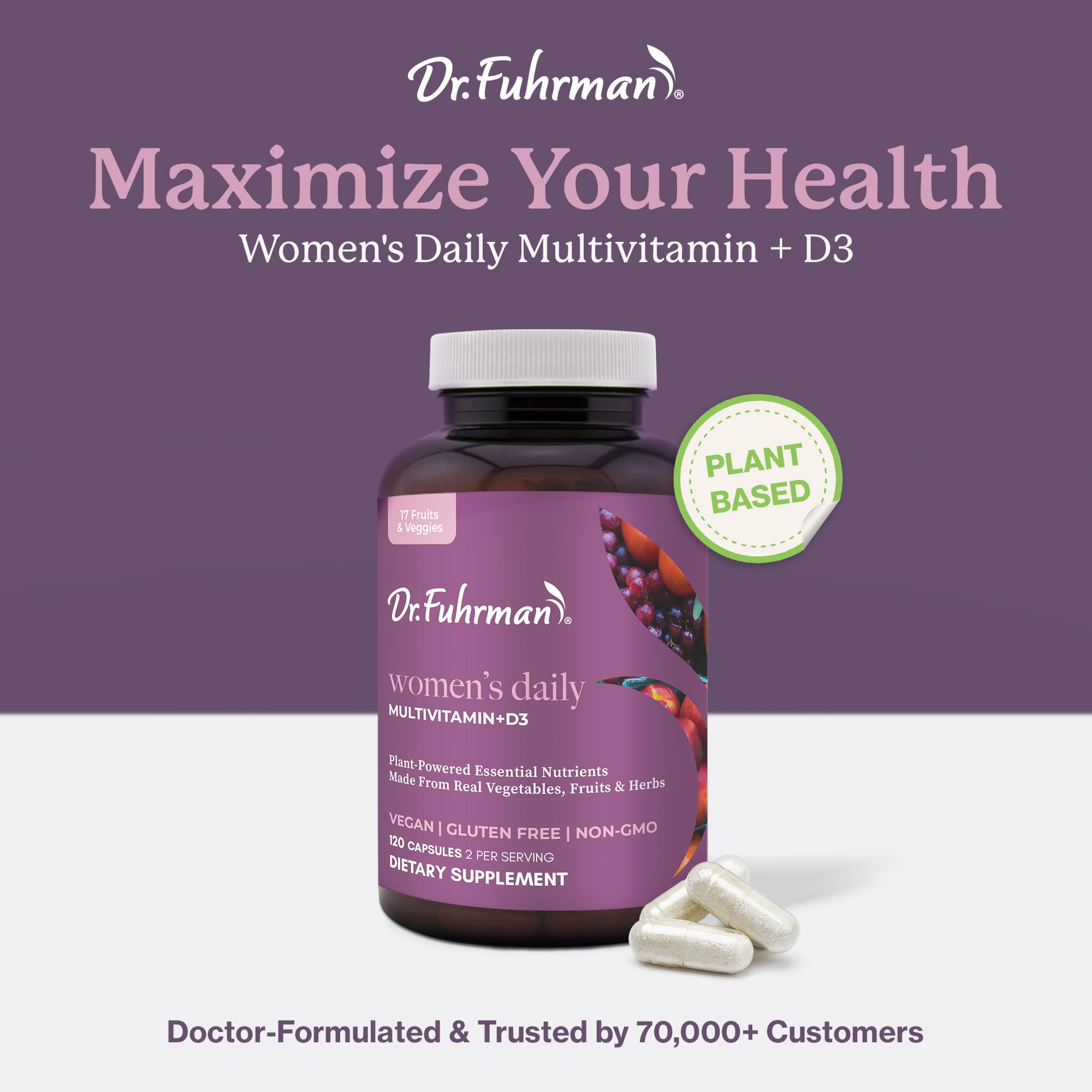 Packaging-shot of Dr. Fuhrman women's multivitamin for lifestyle use