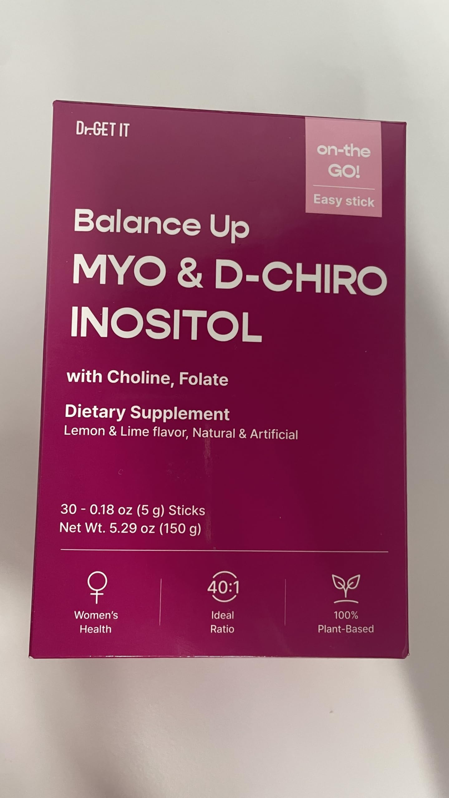 Dr.GET IT Balance Up lemon-lime sticks for on-the-go wellness and consistency.