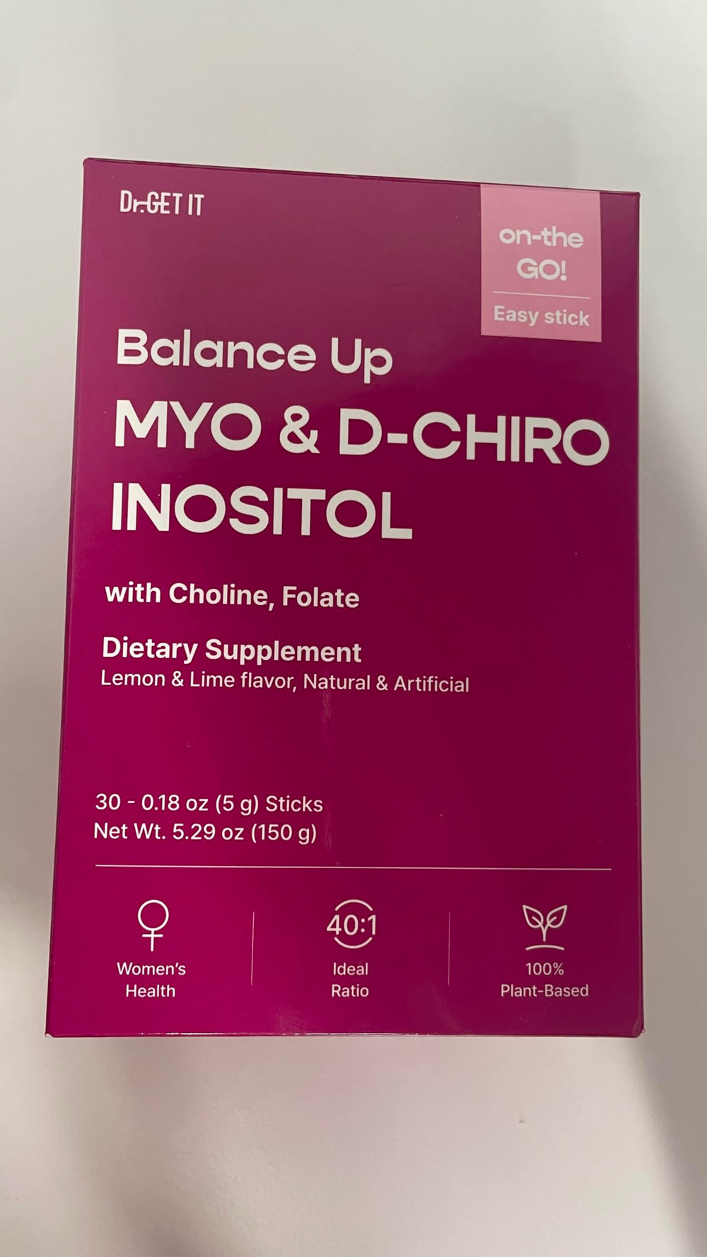 Dr.GET IT Balance Up lemon-lime sticks for on-the-go wellness and consistency.