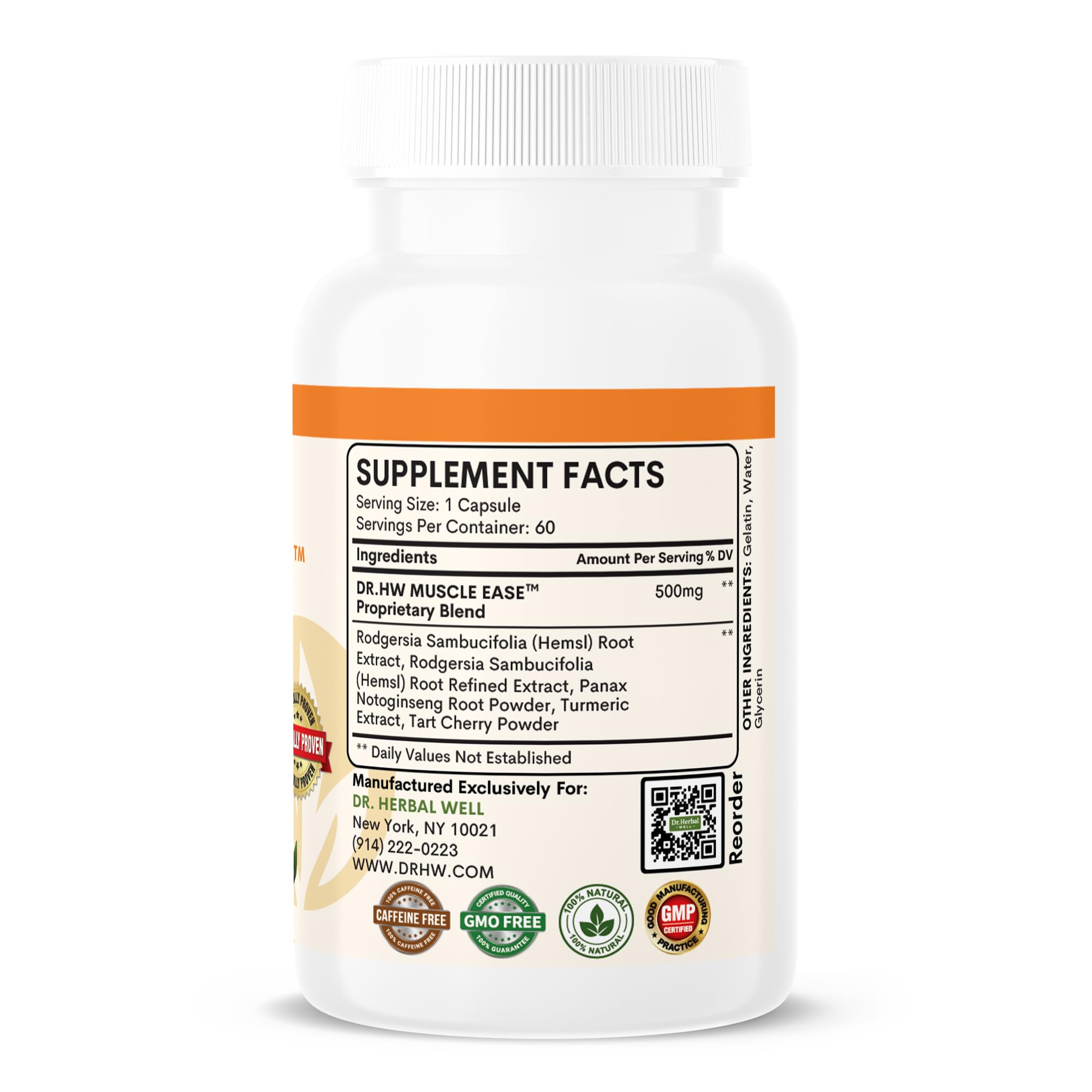 DR. HERBAL WELL Muscle Ease capsules for convenient daily muscle support