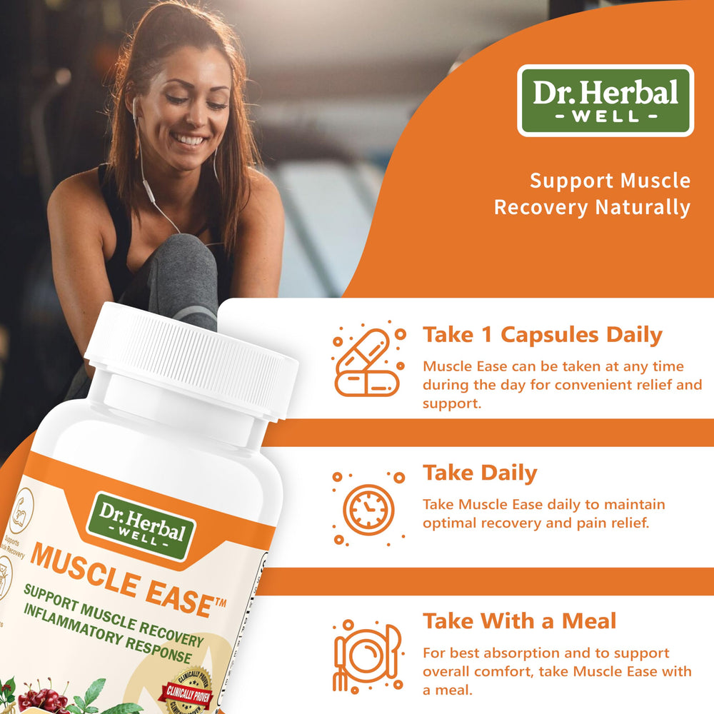 DR. HERBAL WELL Muscle Ease ingredient extracts closeup highlights key herbs