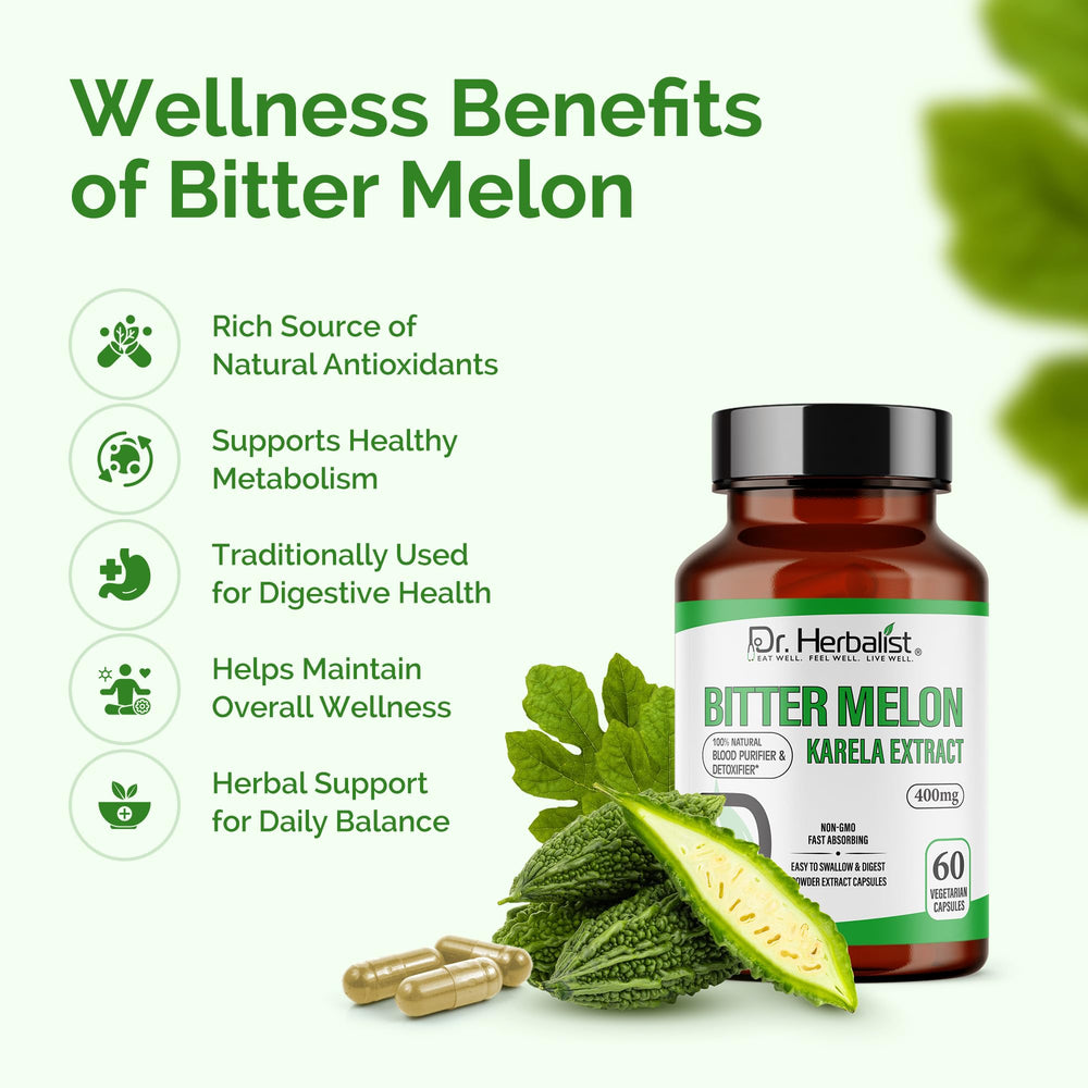 Dr. HERBALIST Bitter Melon Extract bottle pour showing easy dosing
