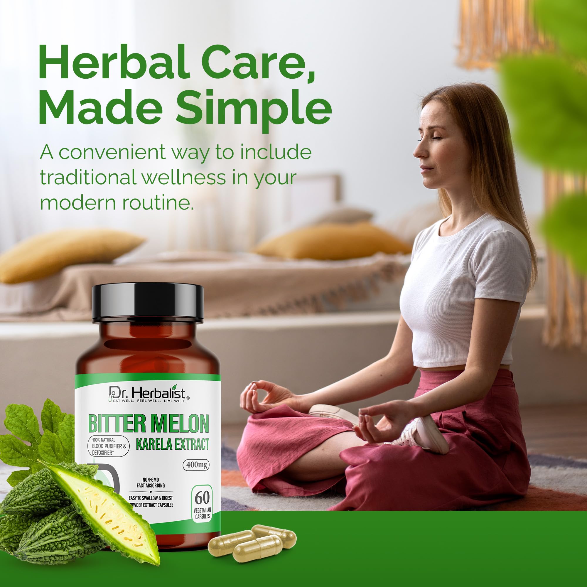 Dr. HERBALIST vegan-friendly capsules designed for easy swallowing